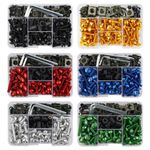 195PCS Motorcycle Motorbike Windscreen Fairing Bolt Kits Fastener Clip Screw Set