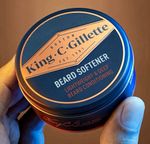 King C. Gillette Beard Softener Beard Conditioning Tin, Blue - King C. Gillette