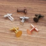 6mm 8mm 10mm Blank Cufflinks Fit Mens Cuff Links Settings Base Backs Findings UK