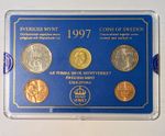 OFFICIAL SWEDISH 1997 UNCIRCULATED MINT COIN SET--HOUSED IN HARD PLASTIC CASE