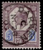 GB EDVII SG242 SPEC M28(1), 5d dull purple & ultra, FINE USED. Cat £22. CDS