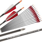 28" Pure Carbon Arrows Spine 700 with 3" Shield Turkey Feathers Hunting Practice