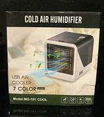 MG-191 COOL Portable Evaporative Air Cooler Humidifier USB 7-Colour LED 3 Speed