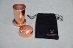 Genuine Glenfiddich Whisky Dram Cup Copper Gift Hiker Collapsible Shot Pop Up