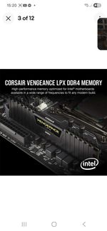 CORSAIRVENGEANCE LPX 64GB (2x32GB)DDR4 DRAM 3200MHz Memory Kit D/K - Black