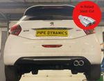 PIPE DYNAMICS PEUGEOT 208 GTI 1.6i 200 Hp 13-18 Back Box Muffler Delete Exhaust