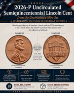 IN HAND 1776-2026 P Uncirculated SemiQ Lincoln Shield Cent Penny