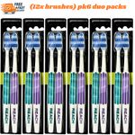 Listerine Toothbrush Reach Interdental Medium Duo Pack of 6 (12X) free shipping!