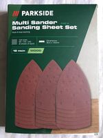 Parkside multi sander sanding sheet set  18 pack  for wood hook & loop backing