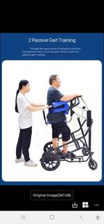 STROKE WALKER REHABILITATION ADJUSTABLE AIR PRUSSER STANDING MOBILITY T FRAME
