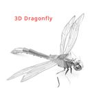 3D Dragonfly Metal Puzzle Model DIY Assembly Puzzle Creative Adult Toys