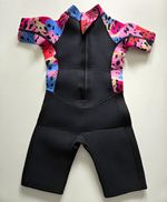 Mountain Warehouse Kids Neoprene Shortie Wetsuit 5-6 Years Black Pink/Blue