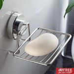 Shower Soap Holder Sponge Holder Vacuum Suction Cup Soap Dish Soap Tray UK