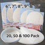 Round Greaseproof Baking Paper Sheets Cake Tin Liners Mixed Circle Sizes