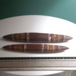Aboriginal Painted music sticks  Artefacts 20&22 cm 