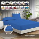 Fitted Bed Sheet  11''/28cm Deep Egyptian Cotton Single 4FT Double King Super K