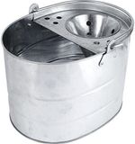 13L Galvanized Steel Mop Bucket Metal Pail for Home Office Cleaning Utility