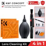 K&F CONCEPT 4-in-1 Camera Lens Cleaning Kit with Brush Blower 2x Cleaning Cloth
