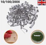 10-200Pcs Silver Brooch Pin Backs Safety Clasp Bulk Bar Locking DIY Crafts 25mm