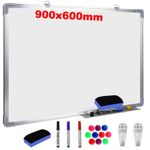 MAGNETIC WHITEBOARD SMALL LARGE WHITEBOARD DRY-WIPE NOTICE OFFICE SCHOOL HOME UK