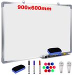 MAGNETIC WHITEBOARD SMALL LARGE WHITEBOARD DRY-WIPE NOTICE OFFICE SCHOOL HOME UK