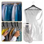 Garment Cover Roll Clear Polythene Dry Cleaner Bags Long Dress Suit Shirt