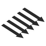 5x1.2" Arrow Sticker Directional Sign Adhesive Floor Decal, Black 30Pcs