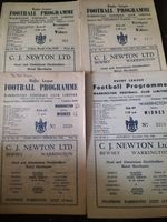 WARRINGTON V WIDNES RUGBY LEAGUE PROGRAMME COLLECTION HOMES 1959-1962 X 4