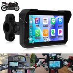 5" Waterproof Motorcycle Navigator Portable Wireless CarPlay Touch Screen IP67