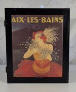 Vintage French Travel Poster Wooden Box Aix-Les-Bains Tamagno Art Nouveau A49