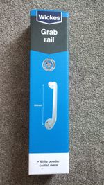 Wickes White Bathroom Toilet Grab Rail 300mm includes screws and plugs New