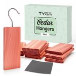 TYGA Store | 10 Cedar Hangers Natural Moth Repellent For clothes, With Sandpaper