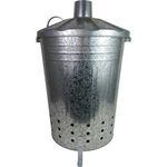 Apollo 13L Garden Incinerator Galvanised Steel Bin Burner Chimney Vent Holes