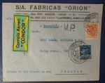 Brazil Condor Jul. 3  1929 Sao Paulo-Pelotas cover Fabricas "Orion"