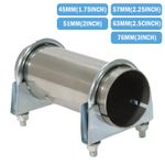 45MM-76MM Clamp On Exhaust Pipe Joiner Connector Sleeve Tube Repair 6" Length