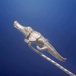 Antique Sterling Silver Alligator Lapel/Hatpin Pin – Articulated