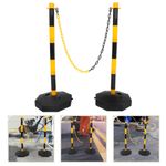 Safety Cone Post with Base Traffic Warning Cone-shaped Driveway Barrier Poles