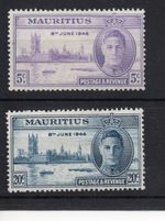 British Commonwealth - Omnibus - 1946 Victory - Mauritius - mint set