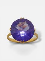Antique Art Deco 9ct Gold Alexandrite Stone Ring Size - M