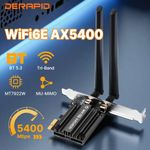 PCI-E WiFi 6E Gaming Adapter Desktop PC Intel AX5400 PCIe Wifi Card Bluetooth5.2