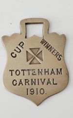 Rare Antique Horse Brass Tottenham Carnival 1910 Cup Winners  