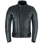 Warrior Gears® Mens Double Zipper Nappa Cowhide Real Leather Motorcycle Jacket