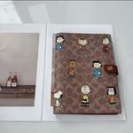 Coach X Peanuts Snoopy Turnlock Notebook Signature Coated Canvas 