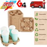 4 Cup Carry Trays Takeaway Cup Holders Cardboard Per 20,50,90,100,200, 300, 600