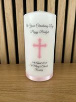 Personalised Christening, Naming Day, Baptism, Holy Communion Candle