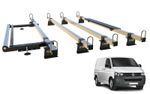 VW Transporter T5 & T6 Van Roof Rack 4 Bars With Roller Kit, Construction Grade 