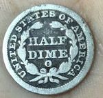 1850 o New Orleans USA Half Dime Coin Free UK post #732