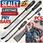 SEALEY PRY BAR Set JEMMY BAR WRECKING CROW BAR PRY BARS 200mm 300mm 450mm 600mm