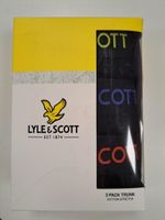Men's Lyle And Scott 3 Pack Trunk in Black, Cotton Stretch, Size L