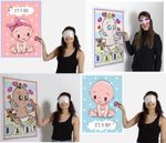 PIN THE DUMMY ON THE BABY Shower Party Game Boy Girl Unisex Ethnic MULTI PLAYER